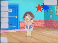 a cartoon character says " wee woo " in a video game scene