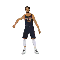 a cartoon of a basketball player with the number 32 on his jersey
