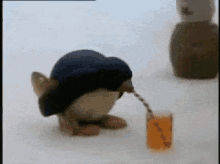 Pingu Drink GIF