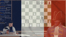 a man is playing a game of chess on a computer screen