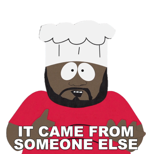 It Came From Someone Else Jerome Chef Mcelroy Sticker - It Came From Someone Else Jerome Chef Mcelroy South Park Stickers