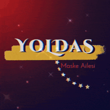 a logo for yoidas maske ailesi with a red background