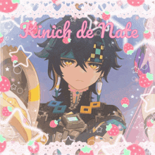 a picture of a boy with the name kinich de nate written on it