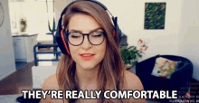 Theyre Really Comfortable Kristen Michaela GIF - Theyre Really Comfortable Kristen Michaela Theyre Super Comfy GIFs