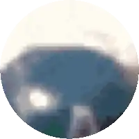 a white circle with a blue background and a few dots on it