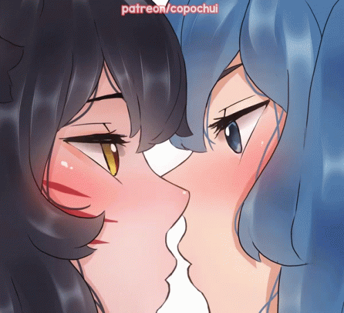 Anime Lesbian GIF - Anime Lesbian Kiss - Discover & Share GIFs