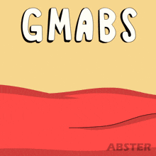 a cartoon of a frog laying on a red blanket with the words gmabs above it