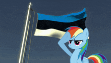 Rainbow Dash Estonian Flag GIF