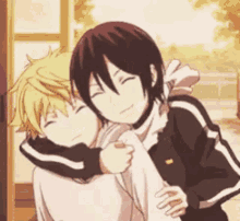 anime hug tight hug dont squeeze me too hard