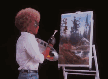 Deadpool Painting GIF - Deadpool Bob Ross GIFs