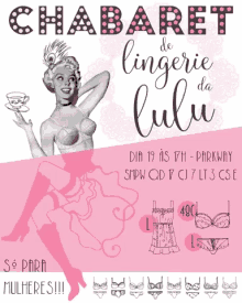 a poster for chabart de lingerie da lulu shows a woman holding a cup of tea