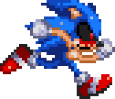 a pixel art drawing of sonic the hedgehog