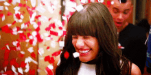 Glee Rachel Berry GIF - Glee Rachel Berry Confetti GIFs