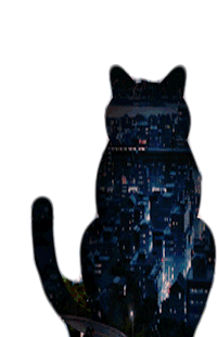 Cat Night Sticker - Cat Night City Life Stickers