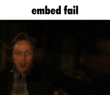 a blurry picture of a woman with the words embed fail below it