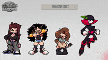 a bunch of cartoon characters are standing next to each other with the word baddies on the bottom