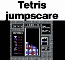 Tetris Jumpscare GIF - Tetris Jumpscare T Piece GIFs