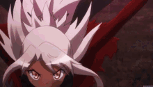 a gif of a girl with white hair and red eyes is titled gurihiru.js