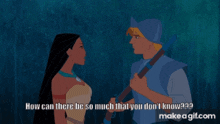 a cartoon of a man and a woman with the words how can there be so much that you do n't know on the bottom