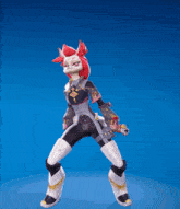 a cartoon character with red hair and white pants