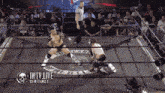two wrestlers in a ring with the words iwtv live
