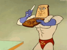 Ren And Stimpy Powedered Toast Man GIF