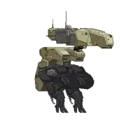 a pixel art drawing of a military vehicle with a white background