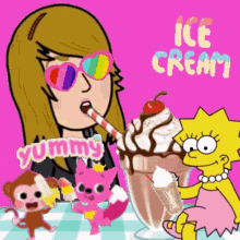 ice cream eating sunglasses on im cool i want