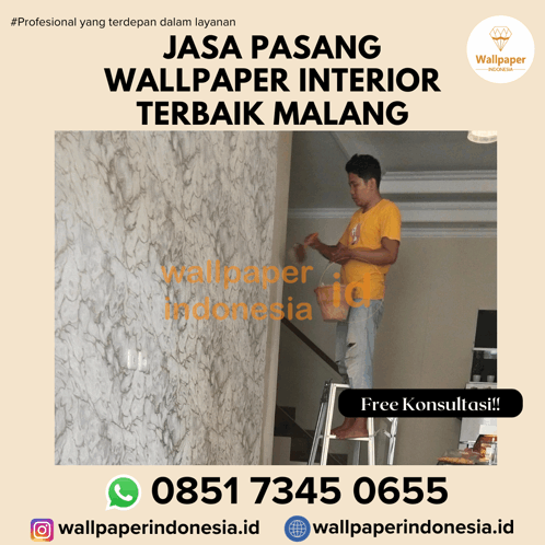 Jasa Pasang Wallpaper Ruang Kerja Tim Ahli di Malang - TribunJualBeli.com