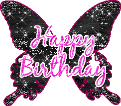 Butterfly Happy Birthday To You Sticker - Butterfly Happy Birthday To You Glitter Stickers