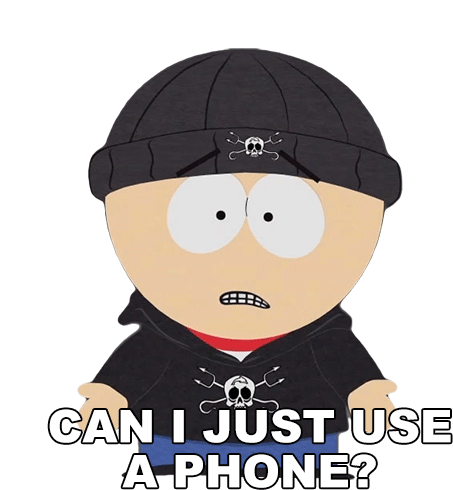 Can I Just Use A Phone Stan Marsh Sticker - Can I Just Use A Phone Stan Marsh South Park Stickers