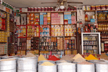 a grocery store filled with lots of items including a box that says 2x8