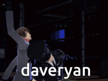 a picture of a man and a woman with the word daveryan on the bottom