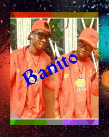 a picture of two boys with the name banito written on them