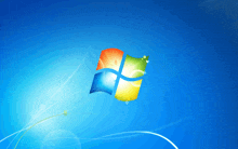 a blue background with a windows logo in the middle