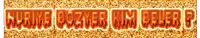 a banner that says ' nurive pozyer kim feuer ' in orange letters