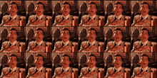 many images of a man in a suit and tie are lined up