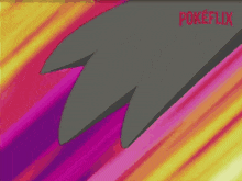 a colorful background with the word pokeflix on the bottom right