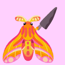 knife threat back off scare butterfly