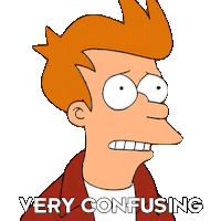 Very Confusing Philip J Fry Sticker - Very Confusing Philip J Fry Futurama Stickers
