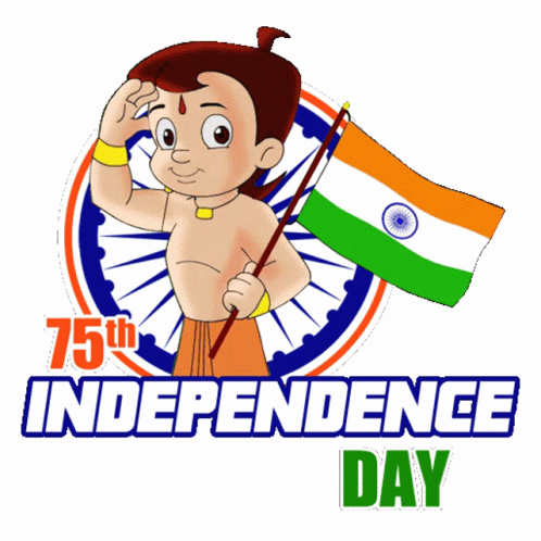 75th Independence Day Chhota Bheem Sticker - 75th Independence Day Chhota  Bheem Happy Independence Day - Discover & Share GIFs