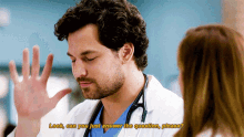 greys anatomy andrew deluca look can you just answer the question please answer the question giacomo gianniotti