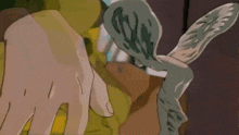 a close up of a person 's hand with a drawing of a snake behind it