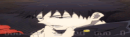 a close up of a person 's face with the words megumi i written below it