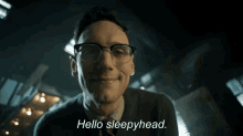 Waiting For Your Friend To Wake Up From A Nap GIF - Hello Sleepyhead Gotham GIFs