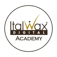 a logo for italwax academy with a circle around it