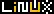 the word linux is written in white and yellow letters on a black background .