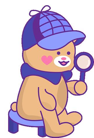 Detective Bear Sticker - Detective Bear Kawaii Stickers
