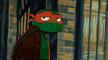a cartoon of a teenage mutant ninja turtle