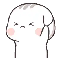 a cartoon drawing of a person 's head with their eyes closed